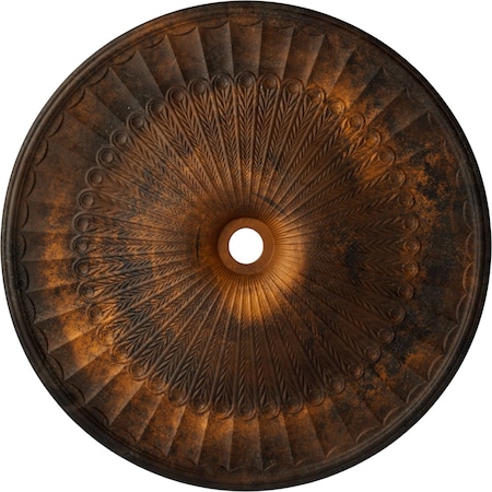 Ekena Millwork Galveston Ceiling Medallion (Fits Canopies up to 5 7/8"), 51"OD x 3 5/8"ID x 3 3/8"P, Rust CM51GLRUS